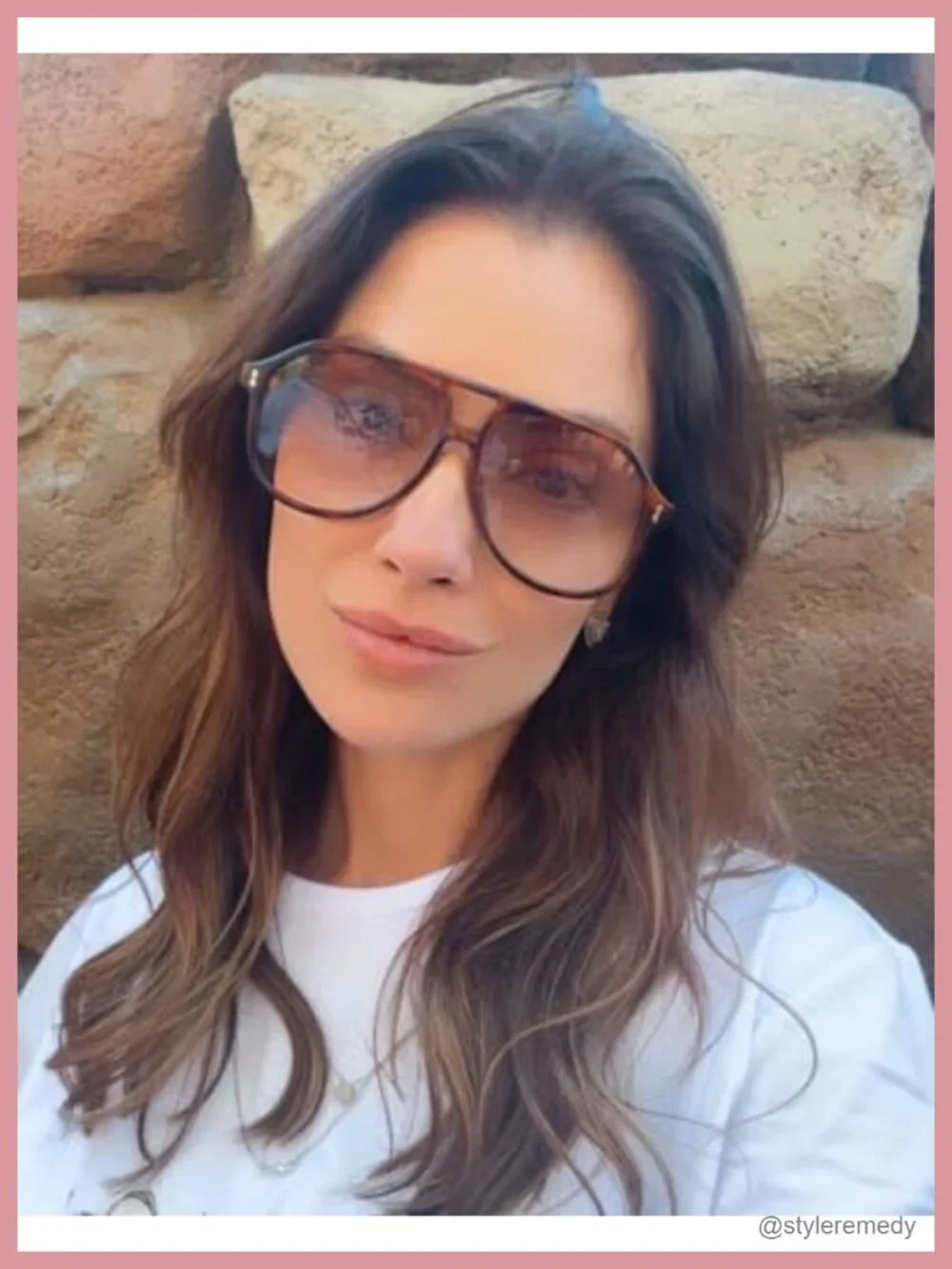 Oversized Square Aviator Sunglasses UV400 for Women Retro Polymer Frame